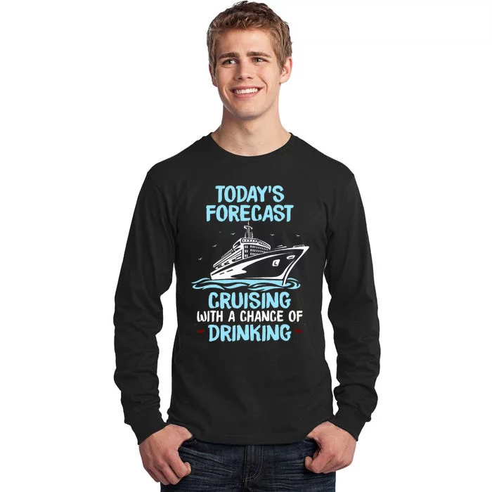 Funny Cruise Design For Cruising Boat Trip Lovers Tall Long Sleeve T-Shirt