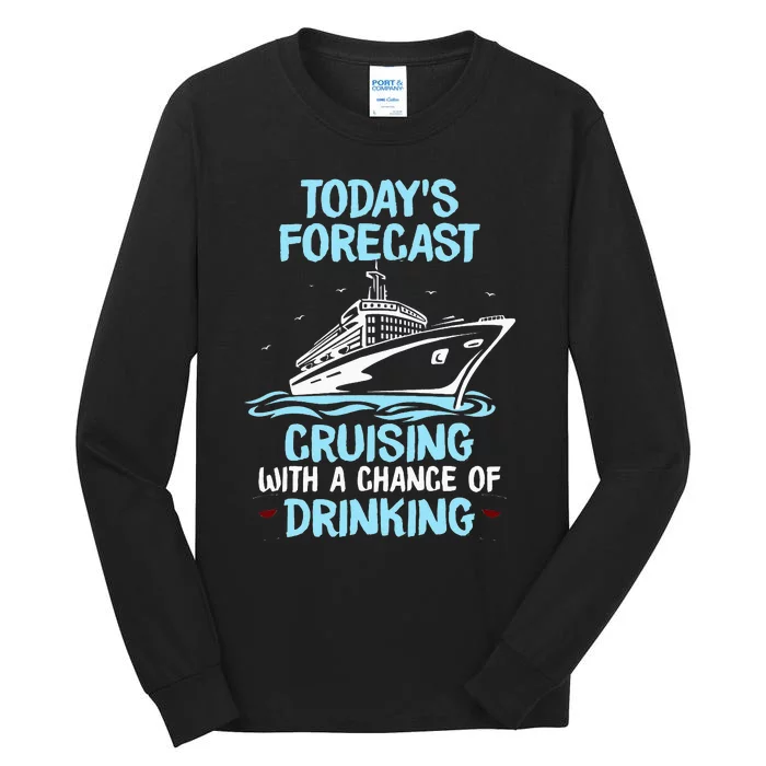 Funny Cruise Design For Cruising Boat Trip Lovers Tall Long Sleeve T-Shirt