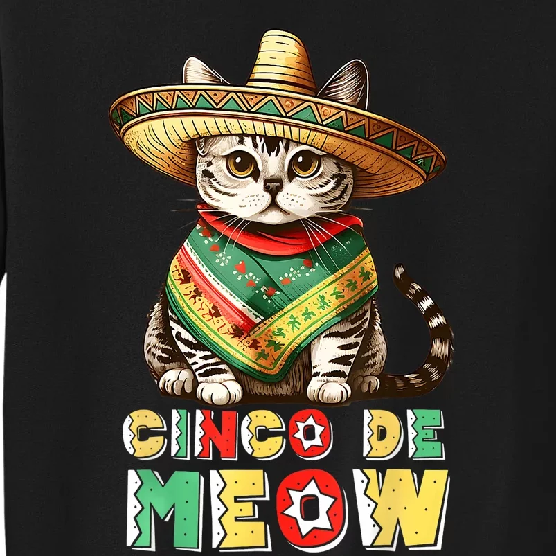 Feliz Cinco De Meow Funny Mexican Cat Fiesta 5 De Mayo Sweatshirt