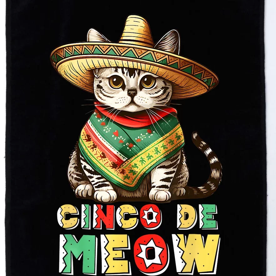 Feliz Cinco De Meow Funny Mexican Cat Fiesta 5 De Mayo Platinum Collection Golf Towel