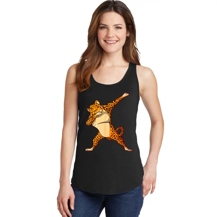 Funny Cheetah Dance For S Girls Dabbing Cheetah Cat Ladies Essential Tank