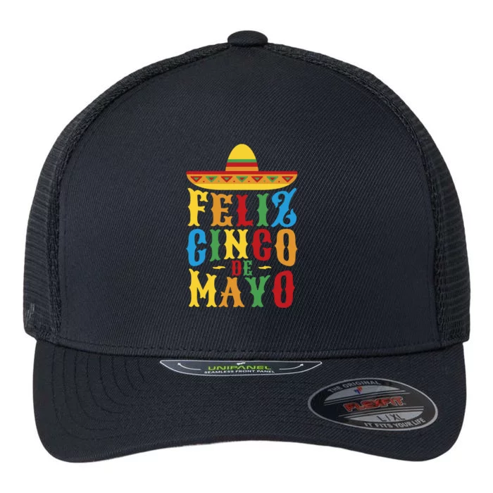 Feliz Cinco De Mayo Flexfit Unipanel Trucker Cap