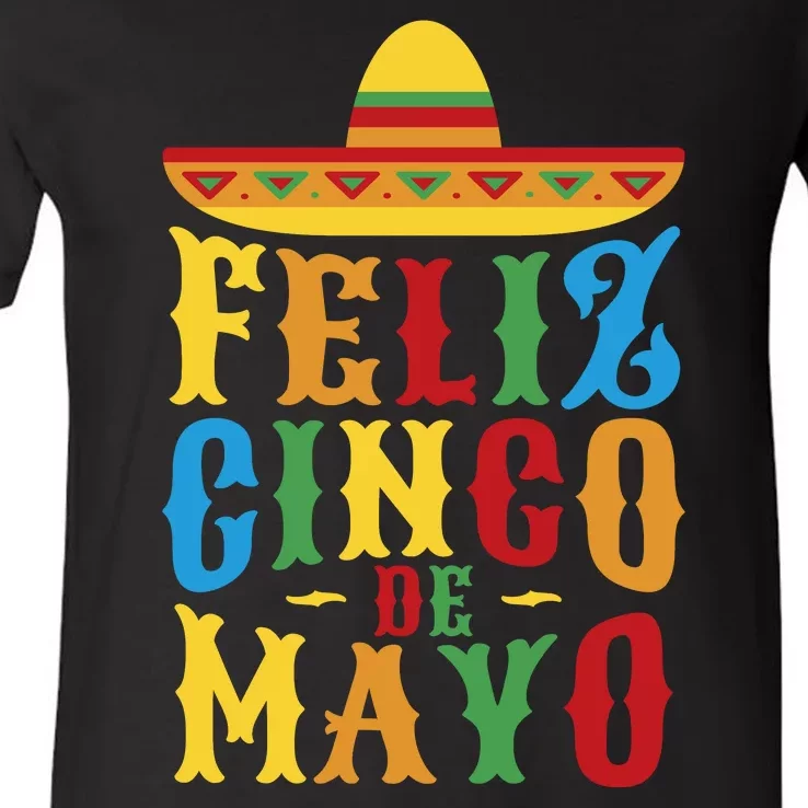 Feliz Cinco De Mayo V-Neck T-Shirt