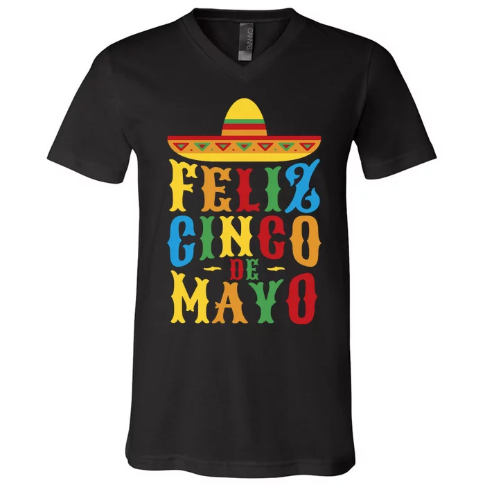 Feliz Cinco De Mayo V-Neck T-Shirt