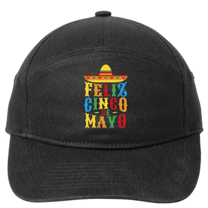 Feliz Cinco De Mayo 7-Panel Snapback Hat