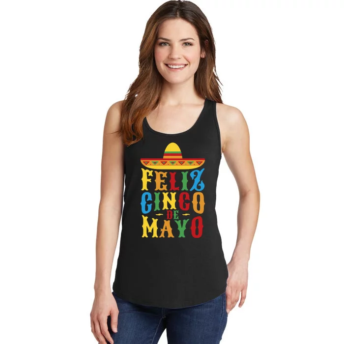 Feliz Cinco De Mayo Ladies Essential Tank