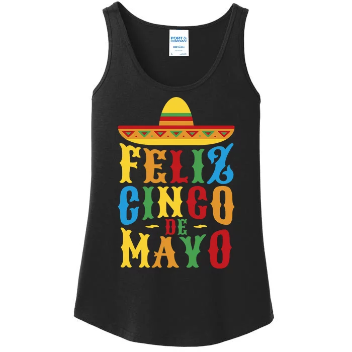 Feliz Cinco De Mayo Ladies Essential Tank