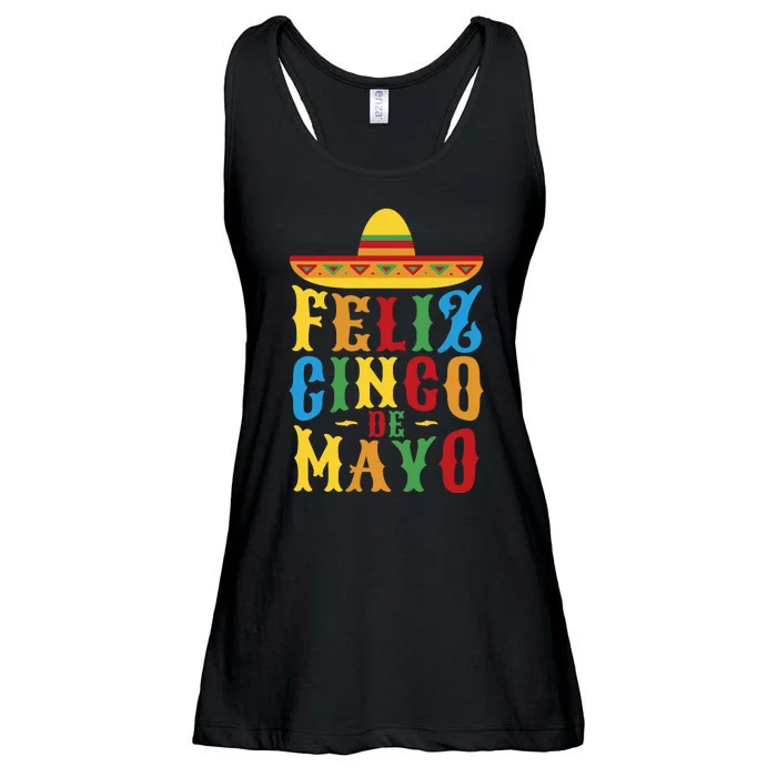 Feliz Cinco De Mayo Ladies Essential Flowy Tank