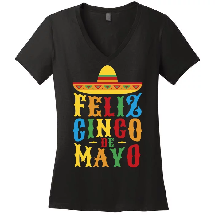 Feliz Cinco De Mayo Women's V-Neck T-Shirt