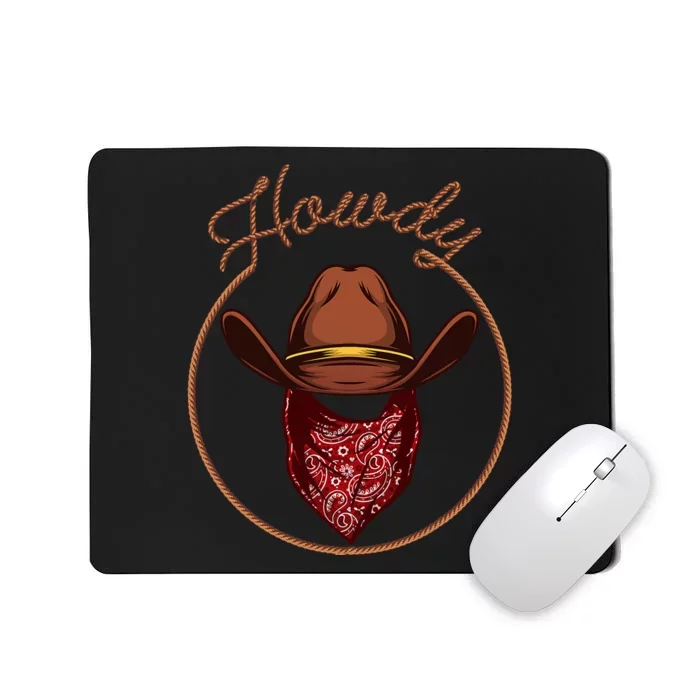 Funny Cowboy Design Rodeo Bull Rider Cowboy Mousepad