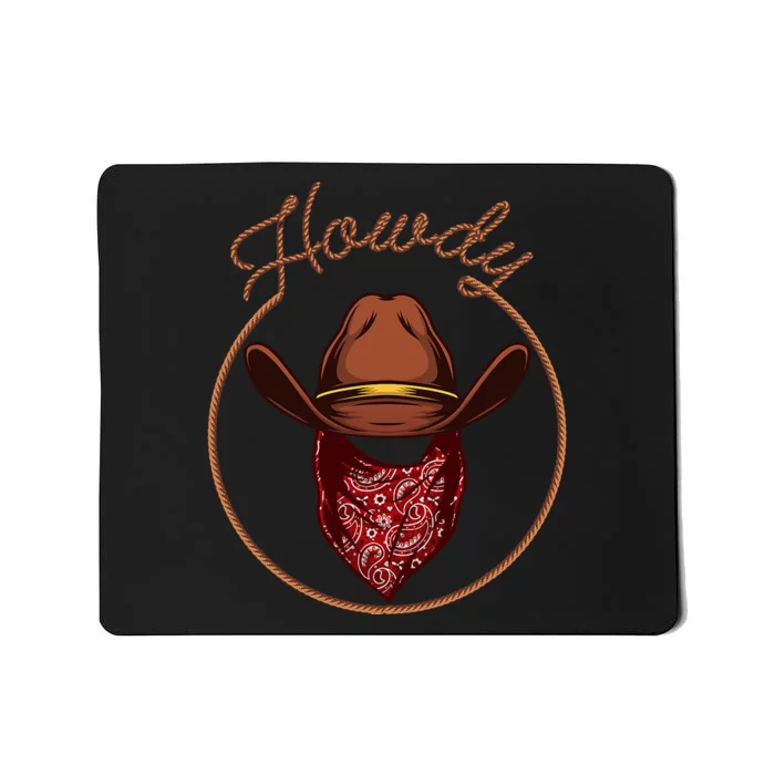 Funny Cowboy Design Rodeo Bull Rider Cowboy Mousepad