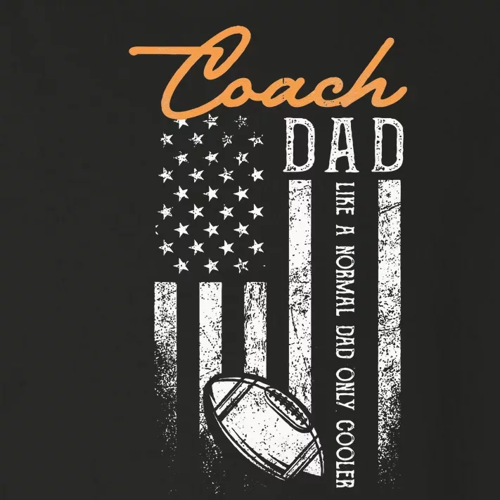 Football Coach Dad Like A Normal Dad Only Cooler USA Flag Toddler Long Sleeve Shirt