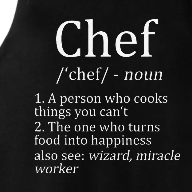 Funny Chef Definition Cooking Kitchen Gift Ladies Tri-Blend Wicking Tank