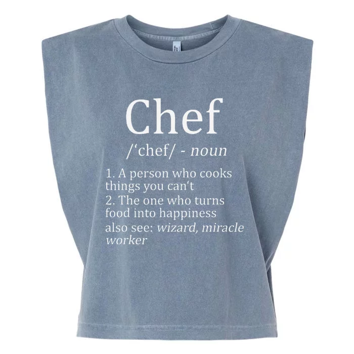 Funny Chef Definition Cooking Kitchen Gift Garment-Dyed Women's Muscle Tee