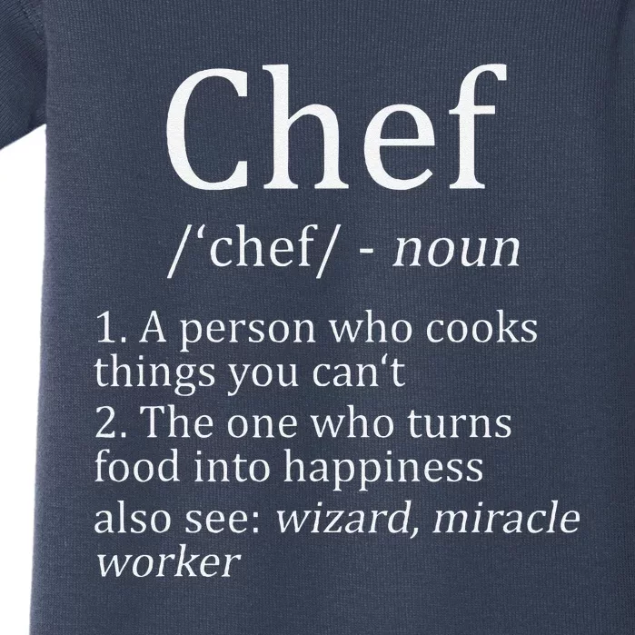 Funny Chef Definition Cooking Kitchen Gift Baby Bodysuit