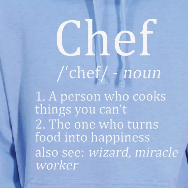 Funny Chef Definition Cooking Kitchen Gift Unisex Surf Hoodie