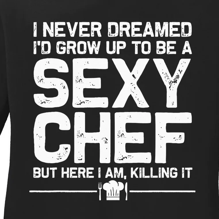 Funny Chef Design Men Women Sexy Cooking Novelty Culinary Ladies Long Sleeve Shirt