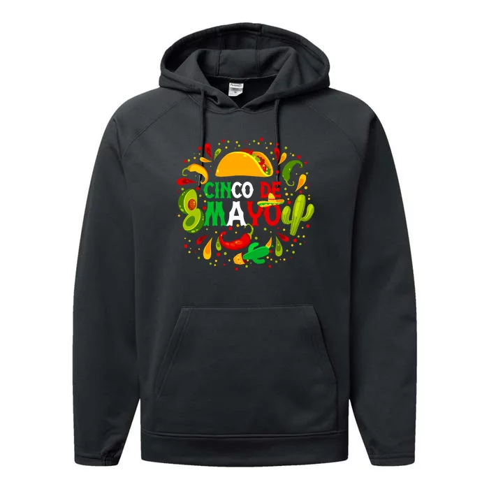 Fiesta Cinco De Mayo Party Mexican Women Performance Fleece Hoodie