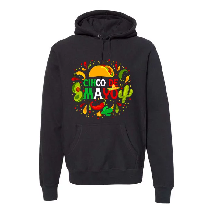 Fiesta Cinco De Mayo Party Mexican Women Premium Hoodie