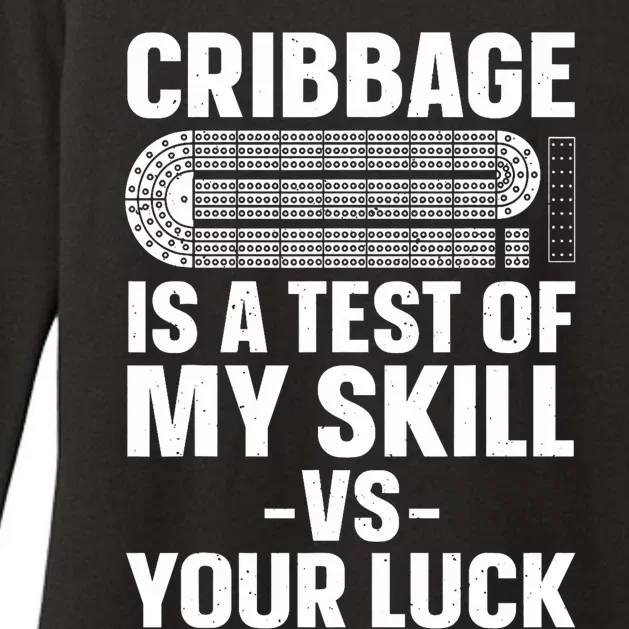 Funny Cribbage Design For Card Game Cribbage Lover Womens CVC Long Sleeve Shirt