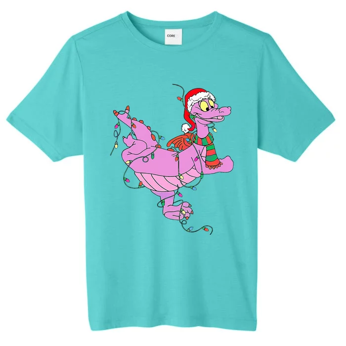 Funny Cute Dragon Figment Lights Christmas ChromaSoft Performance T-Shirt