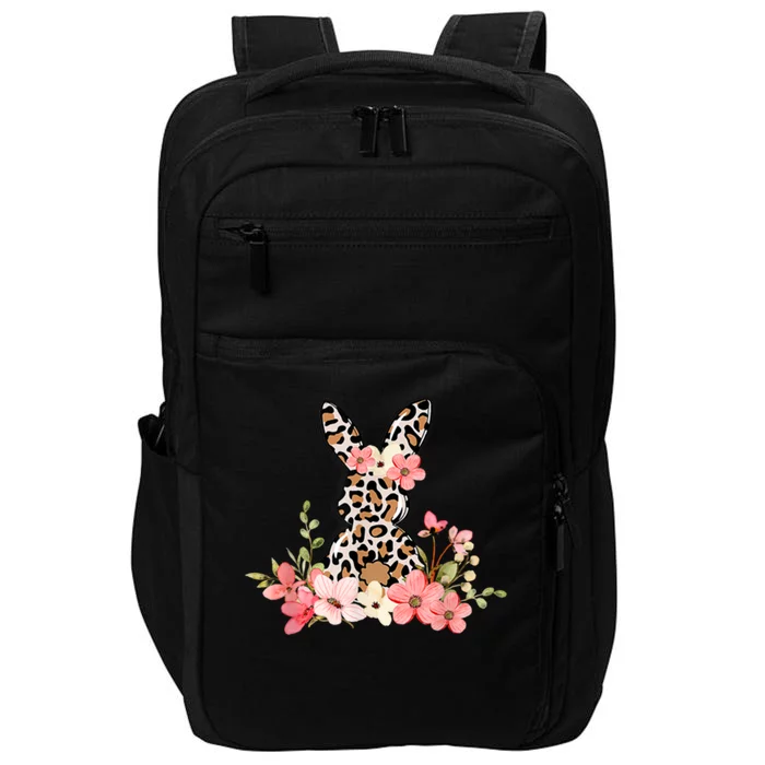 Floral Cheetah Easter Bunny Impact Tech Backpack