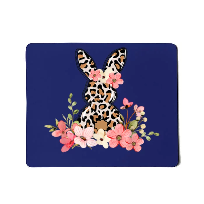 Floral Cheetah Easter Bunny Mousepad