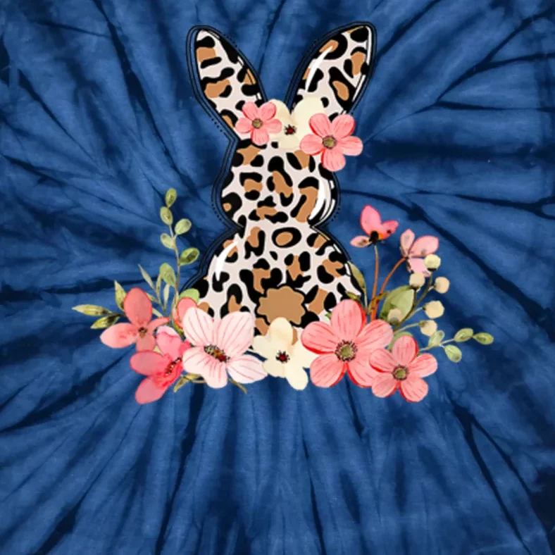 Floral Cheetah Easter Bunny Tie-Dye T-Shirt