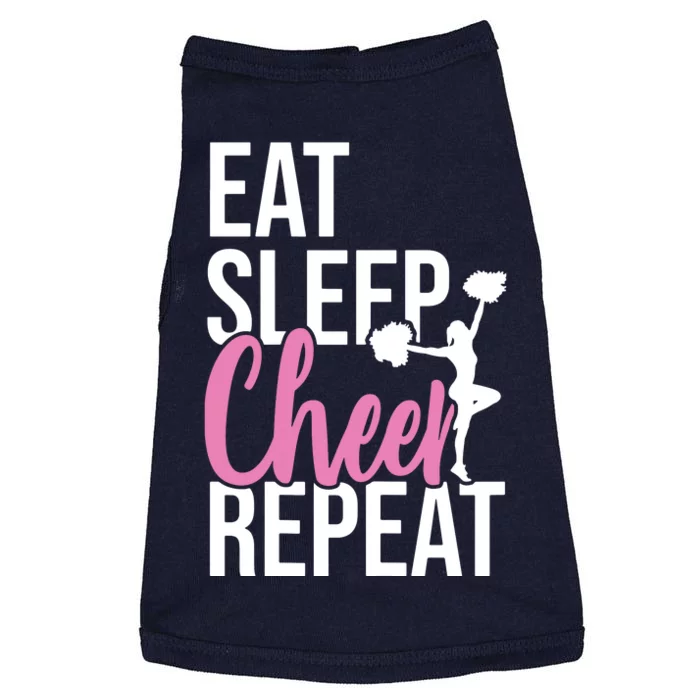 Funny Cute EAT SLEEP CHEER REPEAT Love Gift Doggie Tank