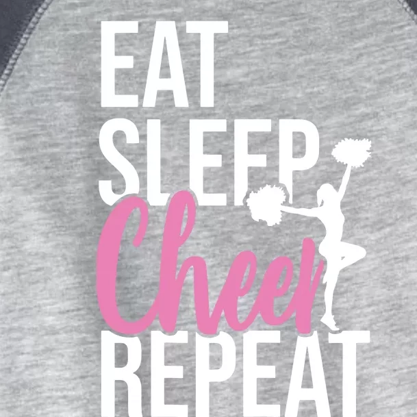 Funny Cute EAT SLEEP CHEER REPEAT Love Gift Toddler Fine Jersey T-Shirt