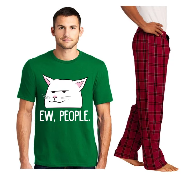 Funny Cat Ew People Love Cats Gift Pajama Set