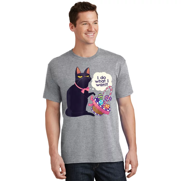 Funny Cat Easter What I Want Easter Basket Stuffers T-Shirt