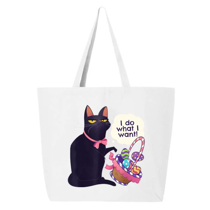 Funny Cat Easter What I Want Easter Basket Stuffers 25L Jumbo Tote