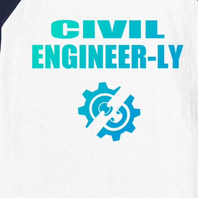 Funny Civil Engineer Student Nearly Engineer Major Pun Cool Gift Baseball Sleeve Shirt