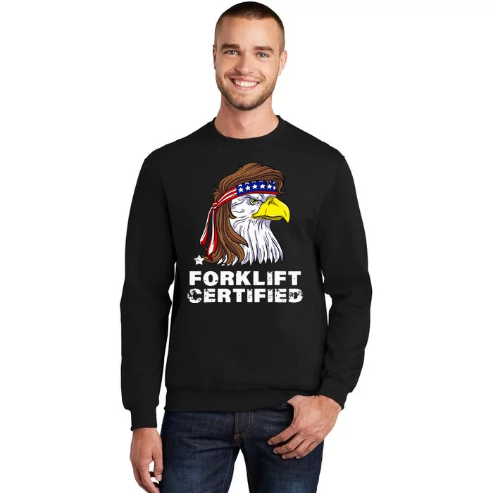 Forklift Certified Eagle Mullet Usa Fork Lift Sweatshirt