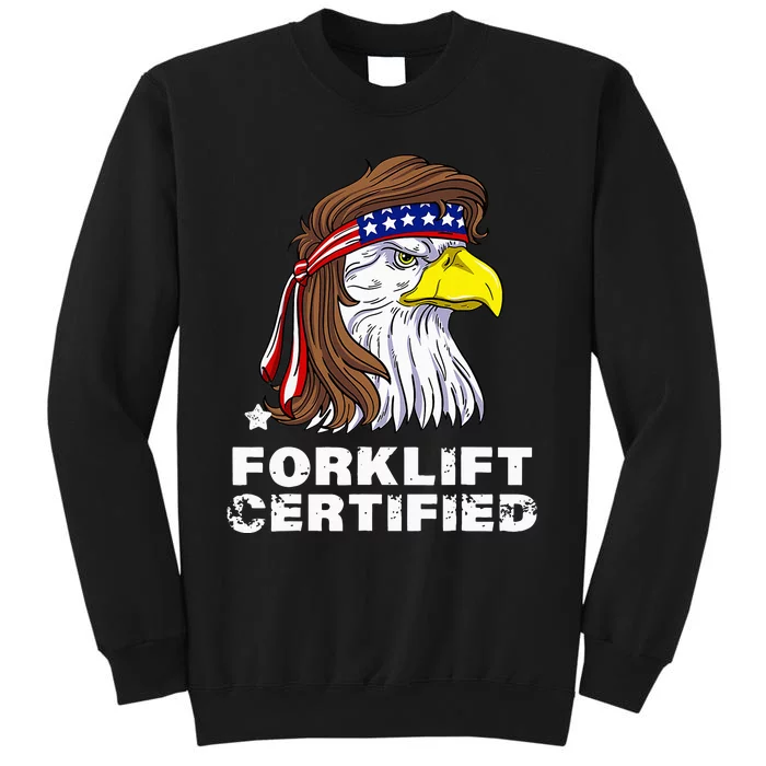 Forklift Certified Eagle Mullet Usa Fork Lift Sweatshirt