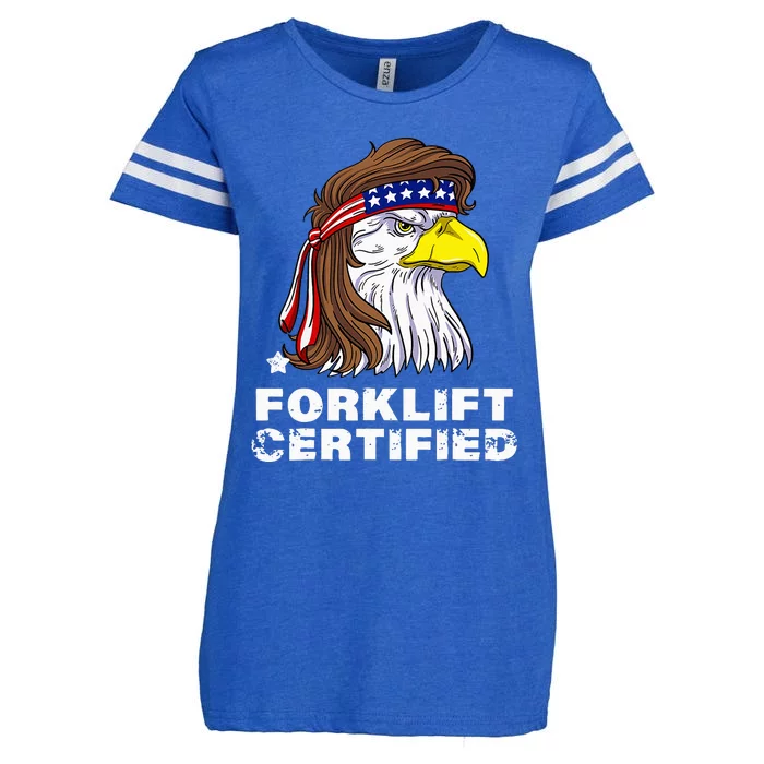 Forklift Certified Eagle Mullet Usa Fork Lift Enza Ladies Jersey Football T-Shirt