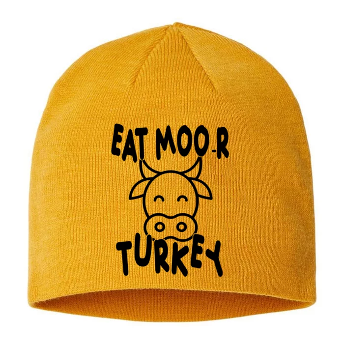 Funny Cow Eat More Turkey Thanksgiving 8 1/2in Sustainable Knit Beanie