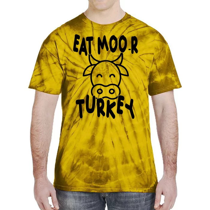 Funny Cow Eat More Turkey Thanksgiving Tie-Dye T-Shirt