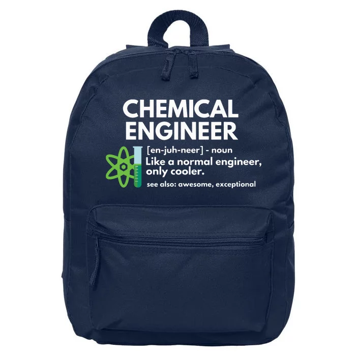 Funny Chemical Engineer Definition Engineering 16 in Basic Backpack