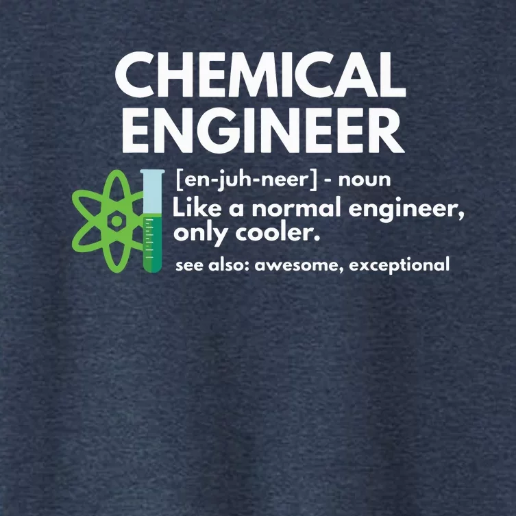 Funny Chemical Engineer Definition Engineering Women's Crop Top Tee