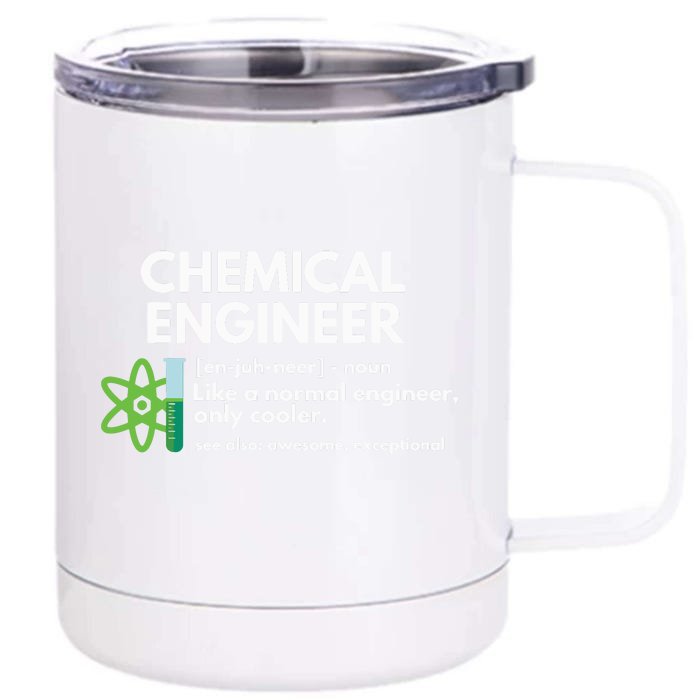 Funny Chemical Engineer Definition Engineering Front & Back 12oz Stainless Steel Tumbler Cup