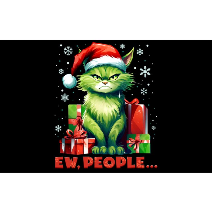 Funny Cat Ew People Christmas Xmas Santa Gift Bumper Sticker