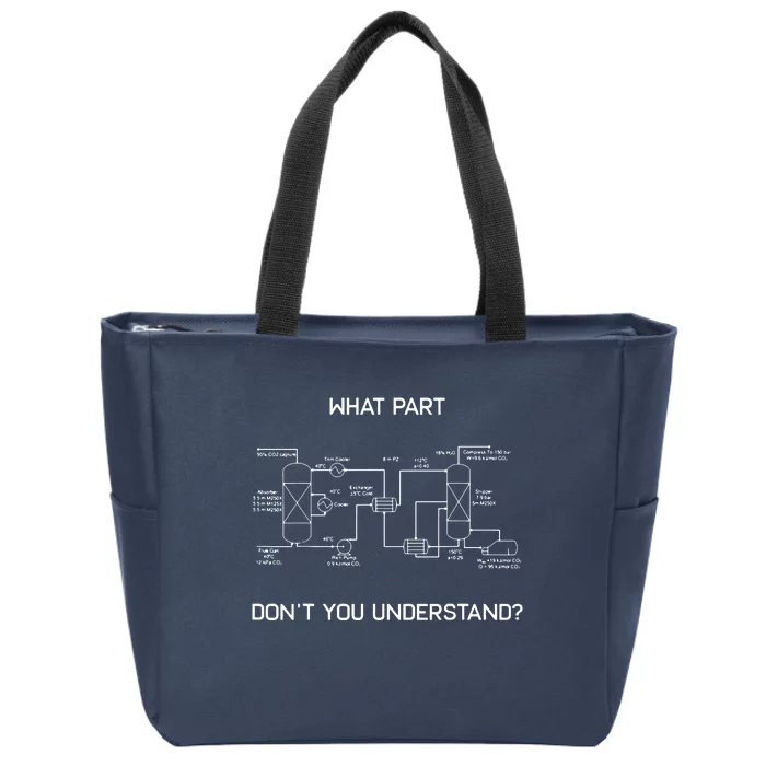 Funny Chemical Engineer Shirts Chemical Engineering Zip Tote Bag