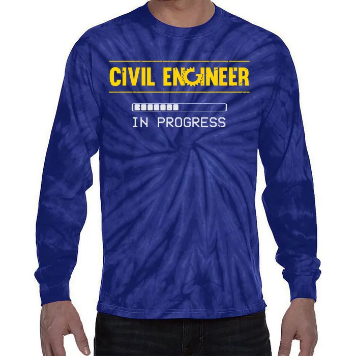 Funny Civil Engineer Engineering Gift Future Civil Engineer Tie-Dye Long Sleeve Shirt