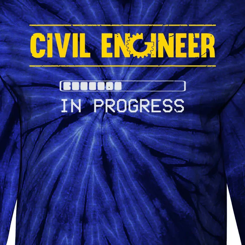 Funny Civil Engineer Engineering Gift Future Civil Engineer Tie-Dye Long Sleeve Shirt