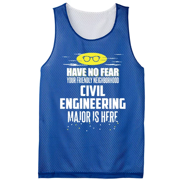 Funny Civil Engineering Major Design Have No Fear Gift Mesh Reversible Basketball Jersey Tank