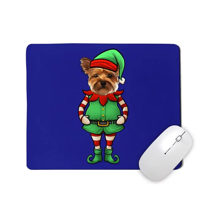 Funny Christmas Elf Yorkshire Terrier Dog Yorkie Cute Gift Mousepad