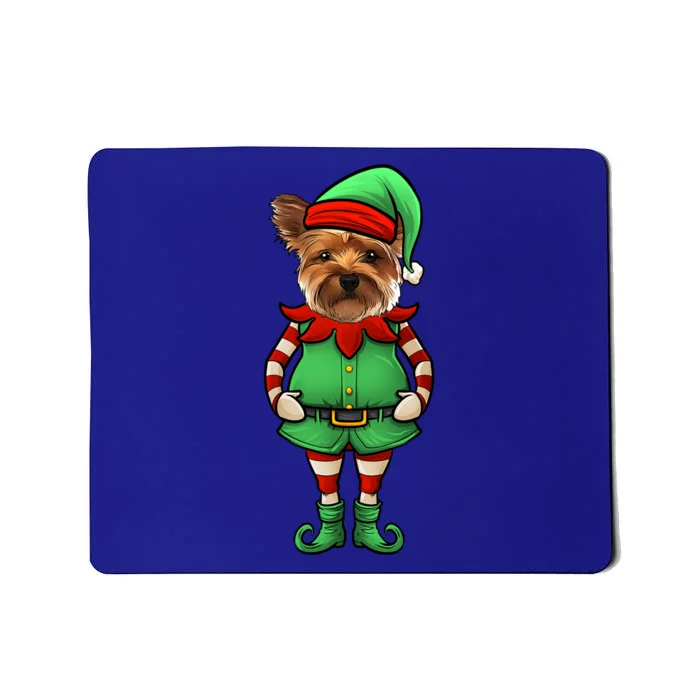 Funny Christmas Elf Yorkshire Terrier Dog Yorkie Cute Gift Mousepad