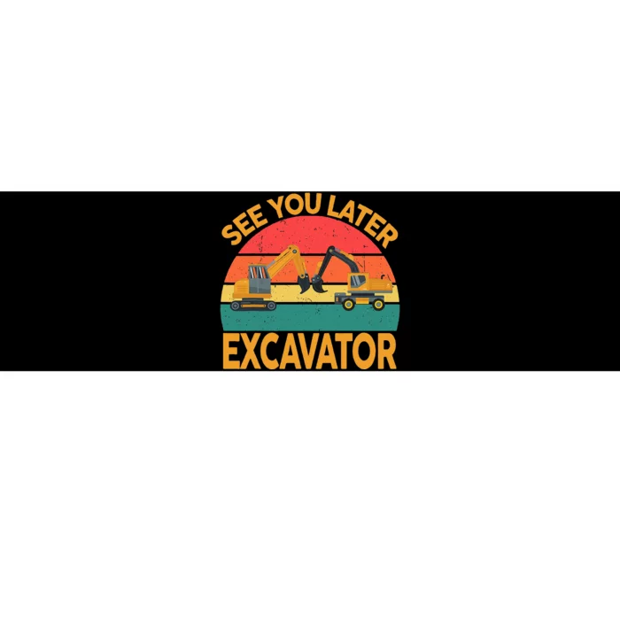 Funny Construction Excavator Bumper Sticker